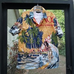 AKOO Beautiful Hawaiian Shirt Surf Club Triple Crown Kings Size Large